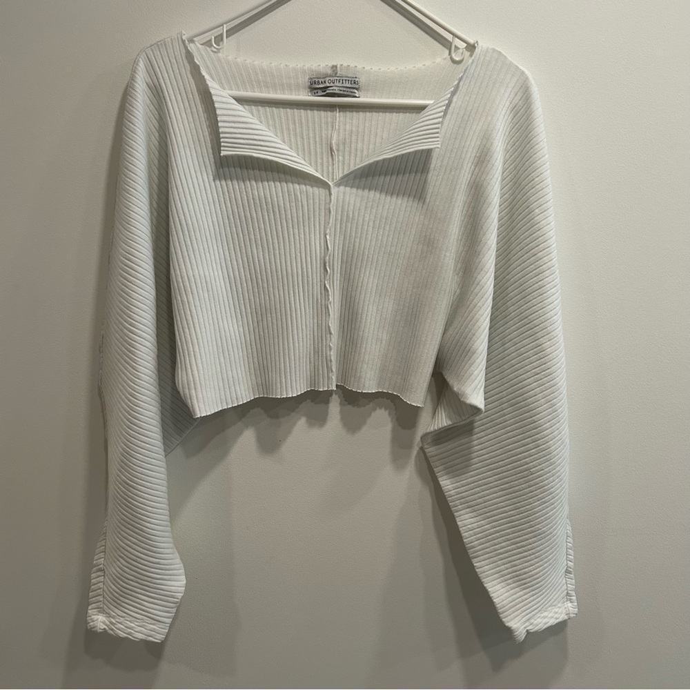 Urban Ourfitters White Ribbed Crop Top